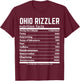 Ohio RIzzler Nutrition Facts Meme Rizz Internet Memes Gen Z T-Shirt - T-Shirt | Maroon