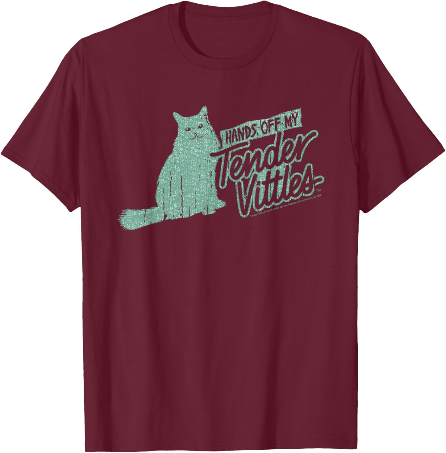 Hands Off My Tender Vittles Retro Cat Food Men Women Kids T-Shirt - T-Shirt | Maroon