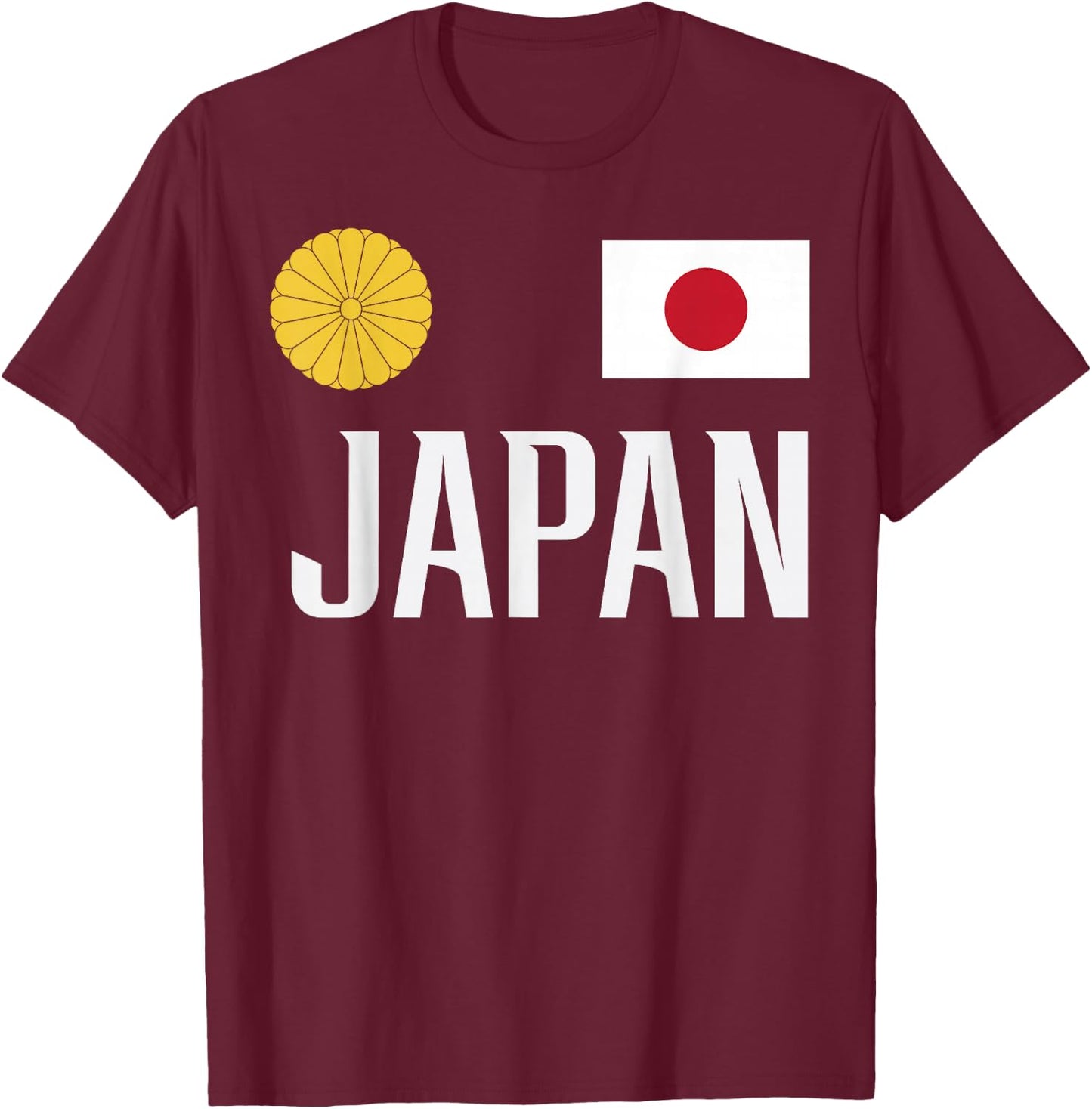 Japan Flag Japanese Football Soccer Fan Men Women Kids T-Shirt - T-Shirt | Maroon