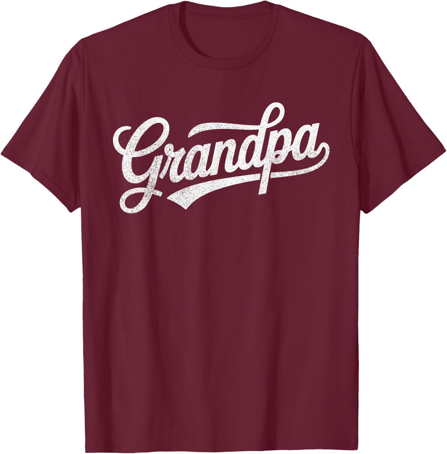 Vintage Distressed Classic Grandpa Father's Day T-Shirt - T-Shirt | Maroon