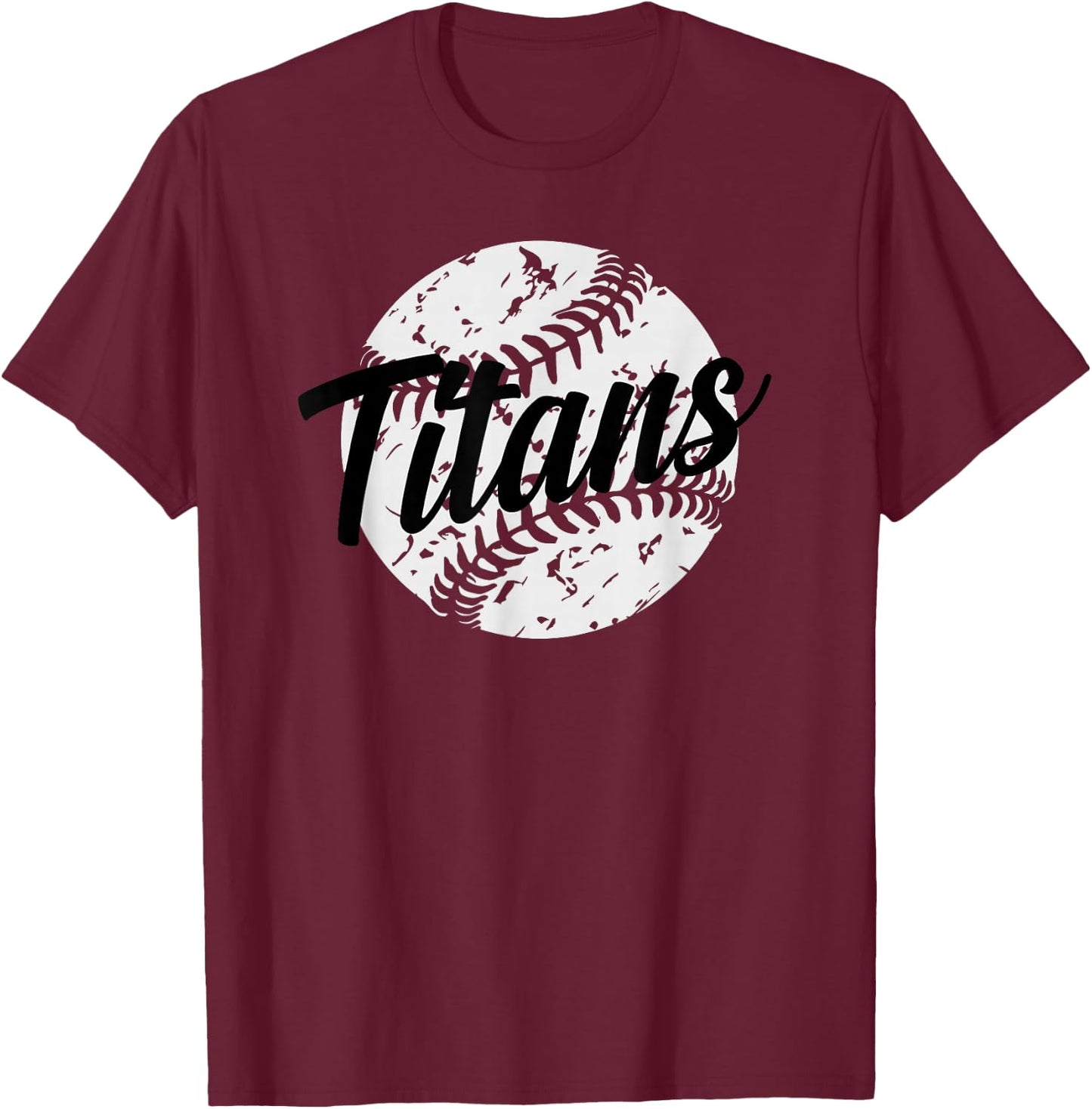 Titans Baseball Softball T-Shirt - T-Shirt | Maroon
