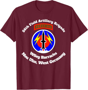 56th Artillery Brigade Wiley Barracks, Neu Ulm design T-Shirt - T-Shirt | Maroon