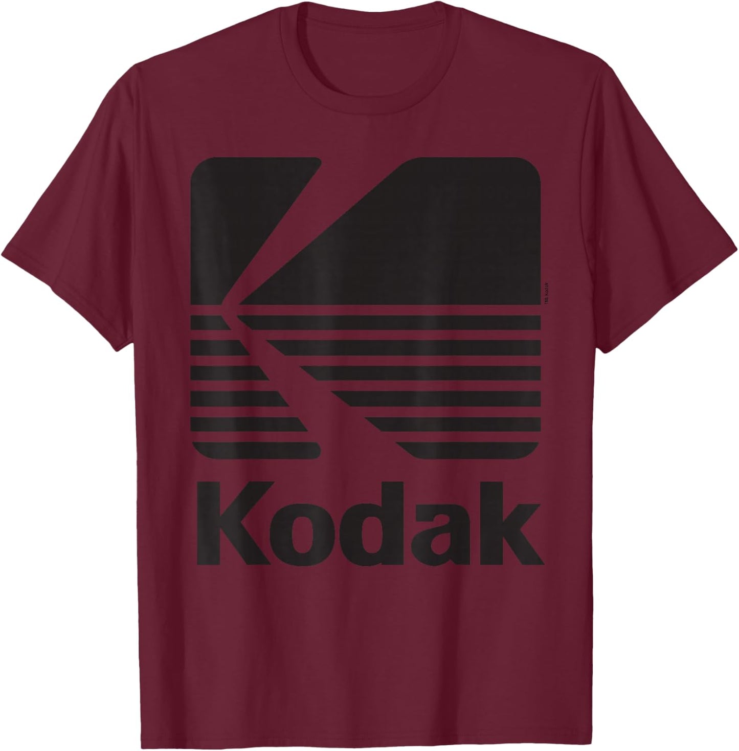 80s Vintage KODAK Logo - Black , grey, S T-Shirt - T-Shirt | Maroon