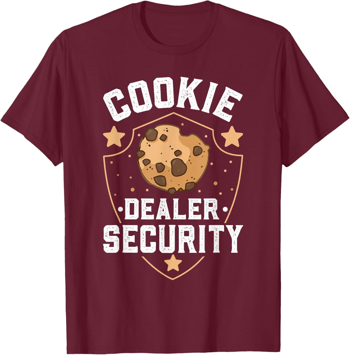Cookie Dealer Gifts Cookie Dealer - -Adults, Kids - Black - Small - Short Sleeve T-Shirt - T-Shirt | Maroon