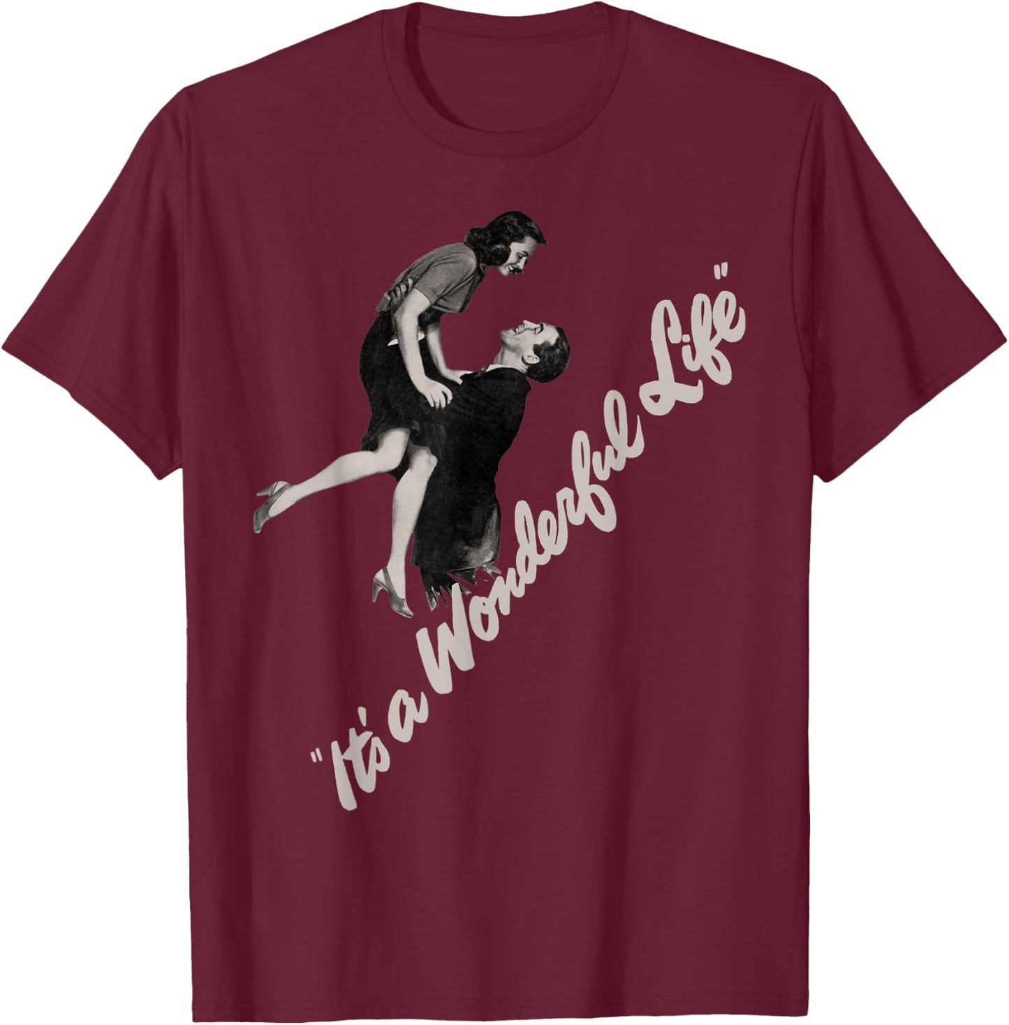 Vintage Christmas Classic It's a Wonderful Life T-Shirt - T-Shirt | Maroon