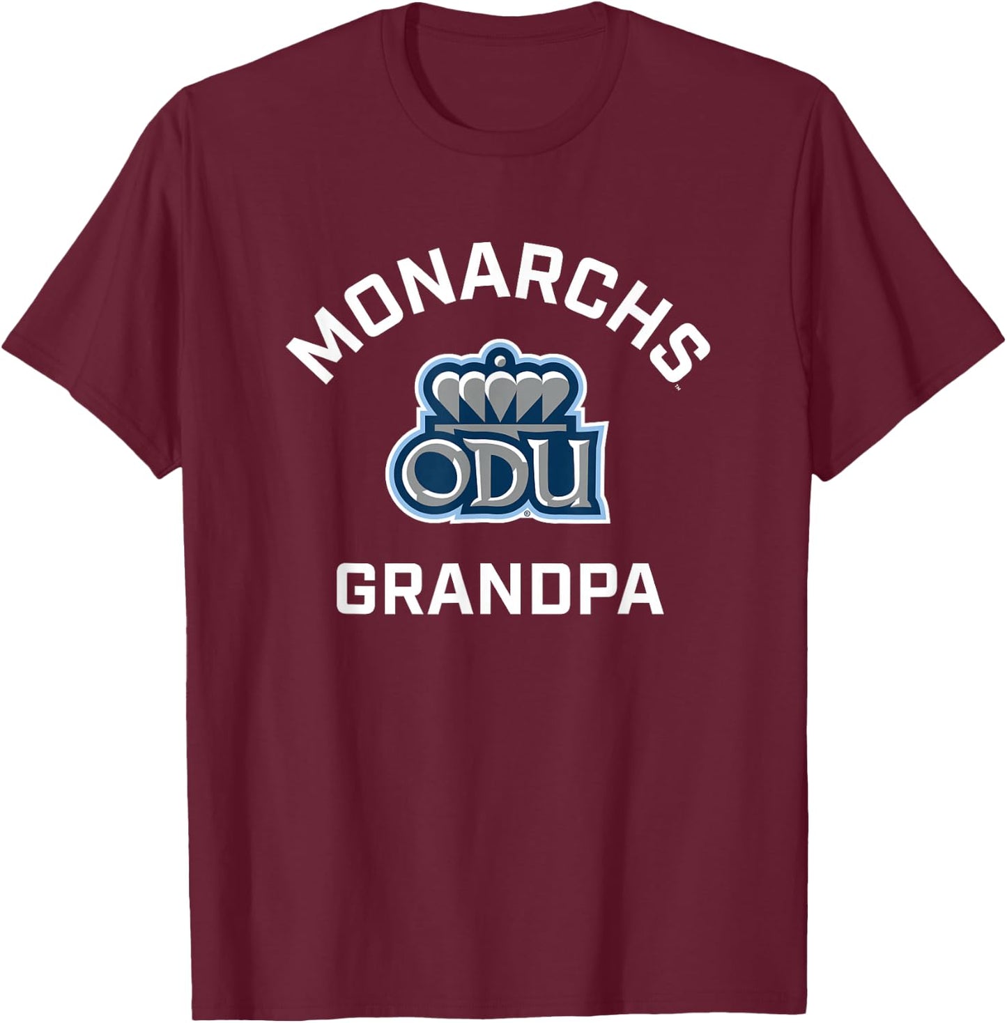 Old Dominion University ODU Monarchs Arched Grandpa T-Shirt - T-Shirt | Maroon