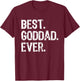 Best Goddad Ever Family Cool Funny Godfather T-Shirt - T-Shirt | Maroon