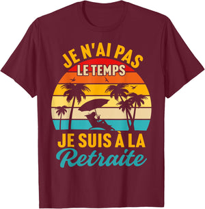 Retirement Gift Funny Dad Retro Retirement T-Shirt - T-Shirt | Maroon