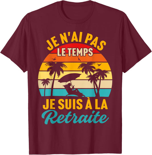 Retirement Gift Funny Dad Retro Retirement T-Shirt - T-Shirt | Maroon