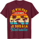 Retirement Gift Funny Dad Retro Retirement T-Shirt - T-Shirt | Maroon