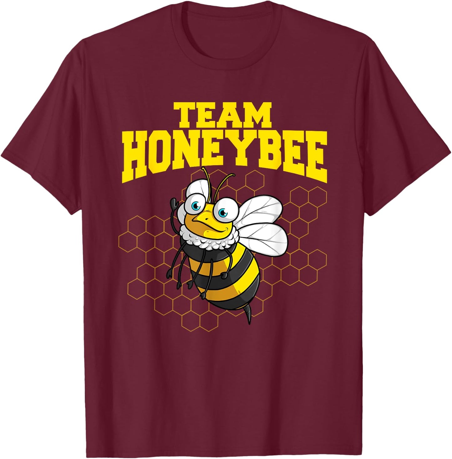 Funny Honeybee Design For Kids Men Women Bee Lovers Squad T-Shirt - T-Shirt | Maroon