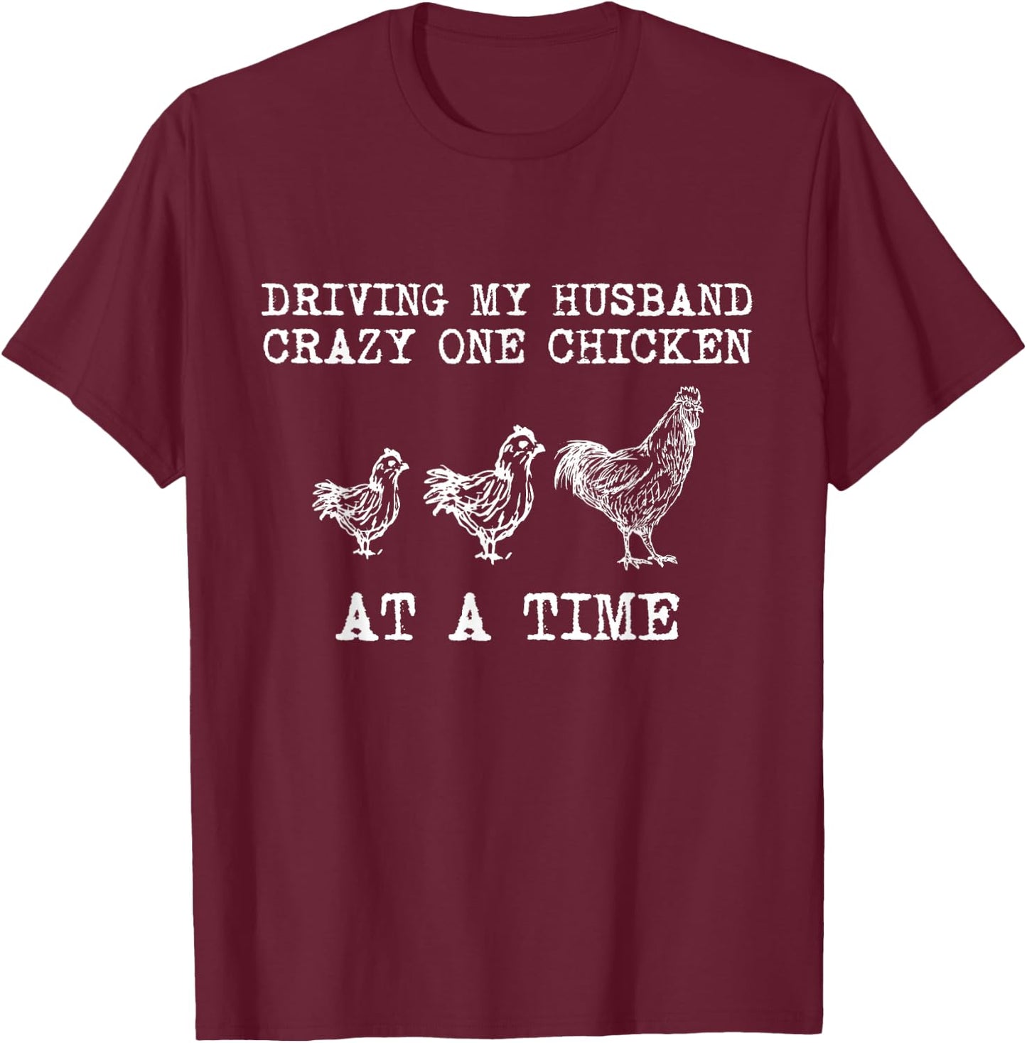 Crazy Chicken Lady Funny Chicken T-Shirt - T-Shirt | Maroon