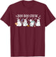 Boo Boo Crew Nurse Ghost Funny Halloween T-Shirt - T-Shirt | Maroon