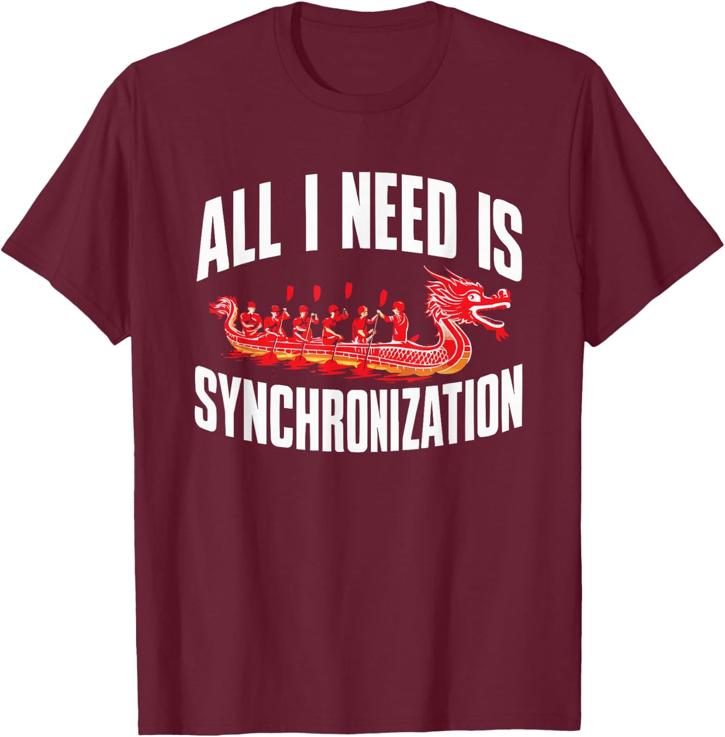 Dragon Boat Racing Paddler Dragonboating Dragonboat T-Shirt - T-Shirt | Maroon