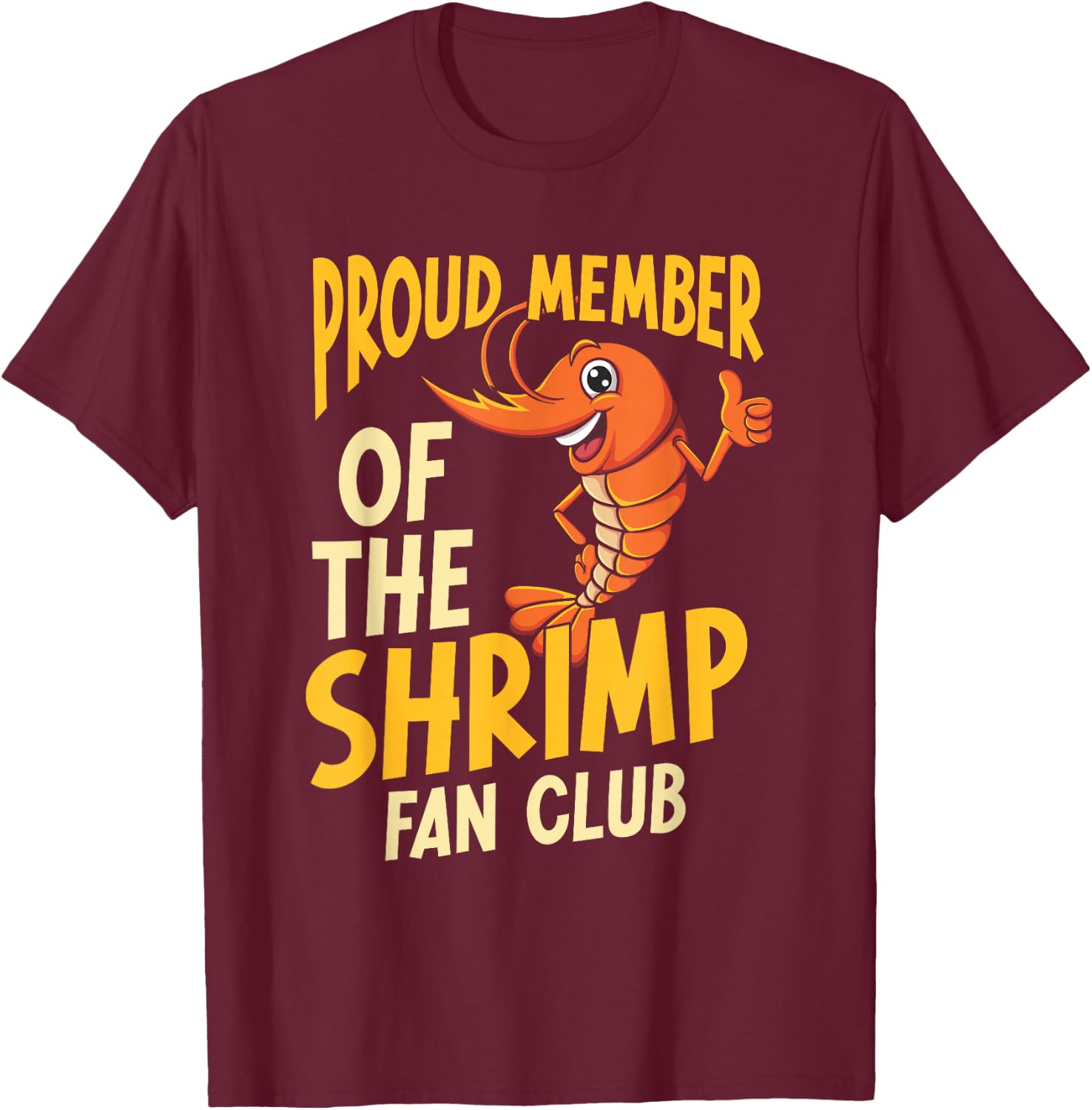Prawn Shrimp Lover Ocean T-Shirt - T-Shirt | Maroon