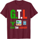 Gym Tan Laundry GTL New Jersey Garden NJ Shore Italian Flag T-Shirt - T-Shirt | Maroon
