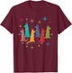 Vintage Retro Mid-Century Modern Style German Shepherd Dogs T-Shirt - T-Shirt | Maroon