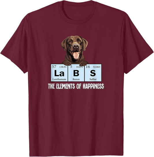 Kids Labs Element of Happiness Chocolate Lab T-Shirt - T-Shirt | Maroon
