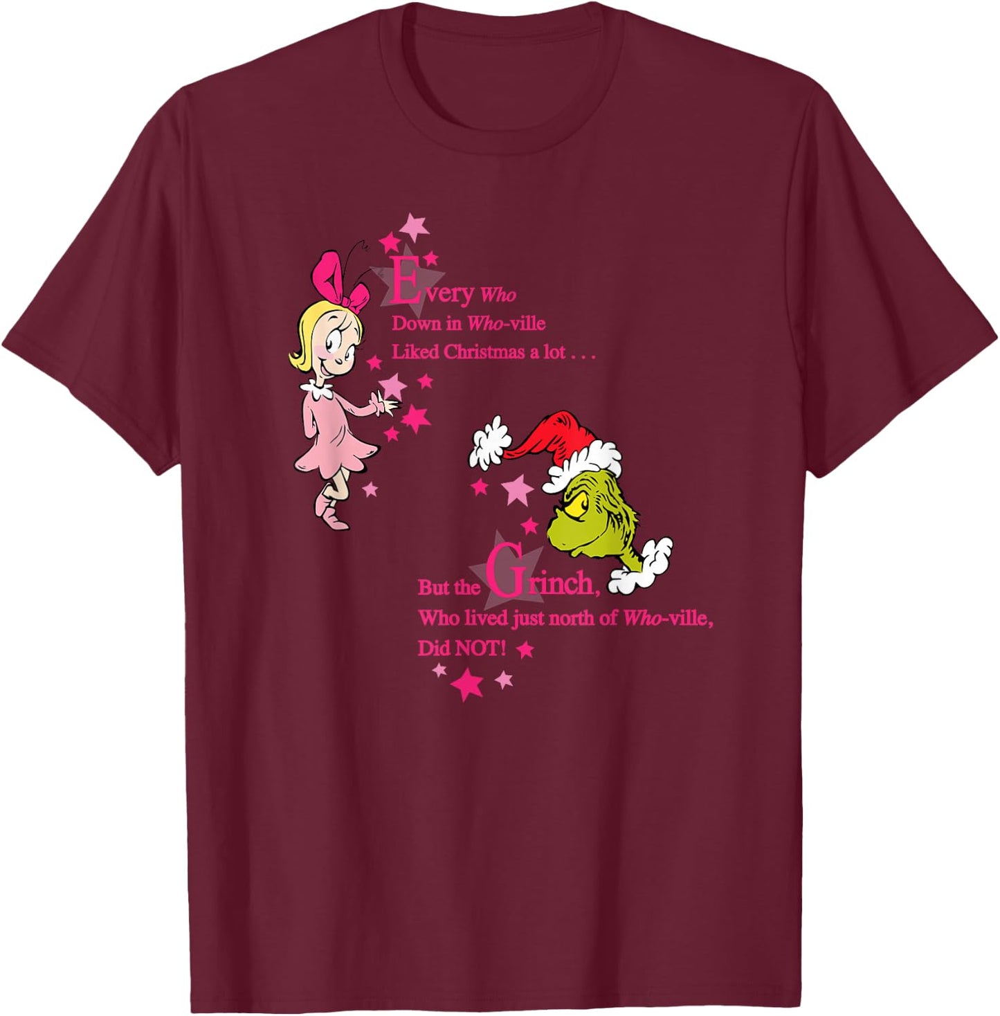 Dr. Seuss Every Who Down in Who-ville Short Sleeve T-Shirt - T-Shirt | Maroon