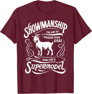 Showmanship Definition Fair Animal Show Goat Livestock Show T-Shirt - T-Shirt | Maroon