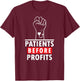 Patients Before Profits, Minnesota Nurses On Strike T-Shirt - T-Shirt | Maroon