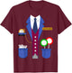 Train Guide Schaffner Train Costume for Carnival Fancy Dress , black T-Shirt - T-Shirt | Maroon