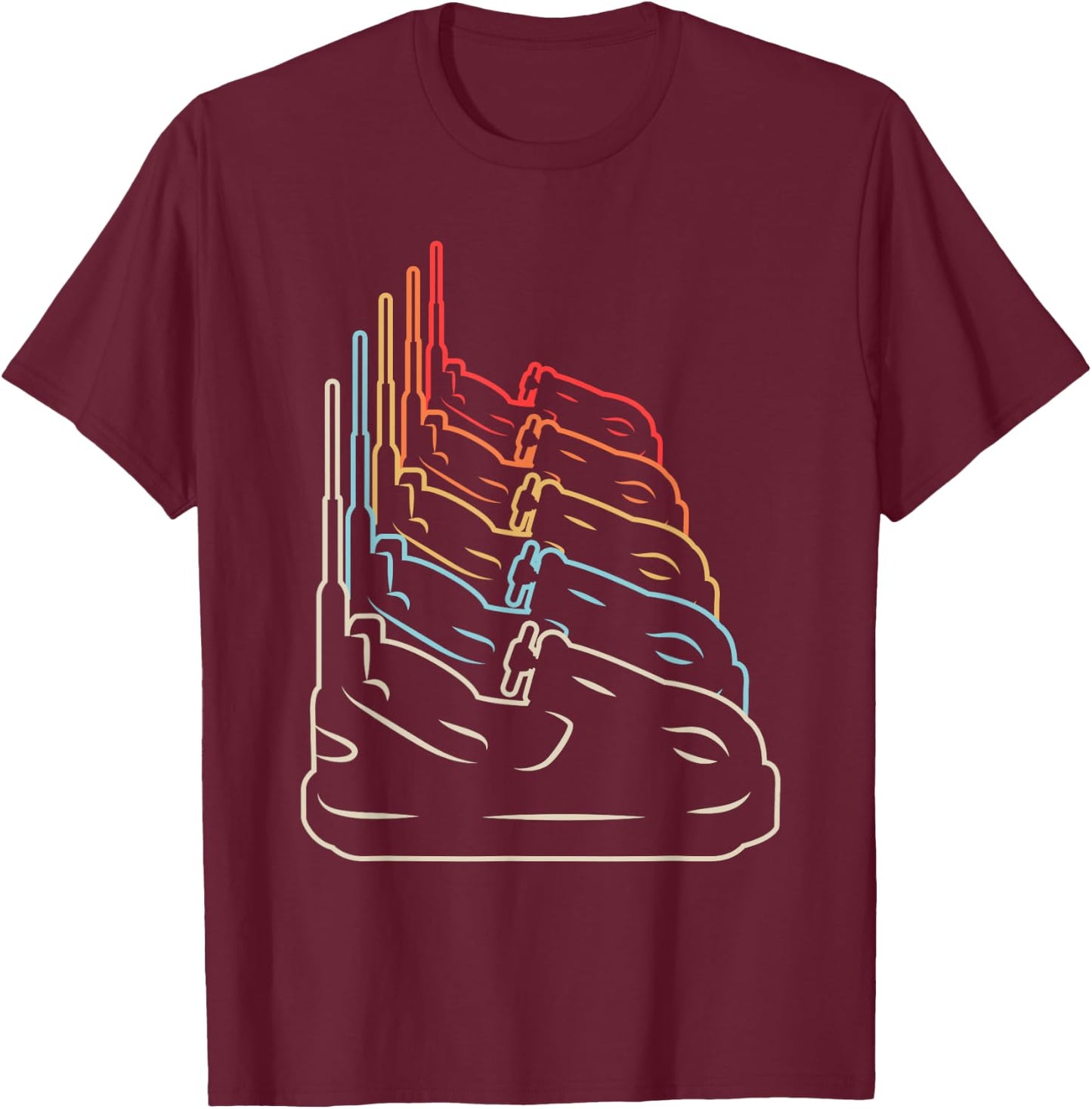 Kirmes Freizeitpark Jahrmarkt Autoscooter T-Shirt - T-Shirt | Maroon