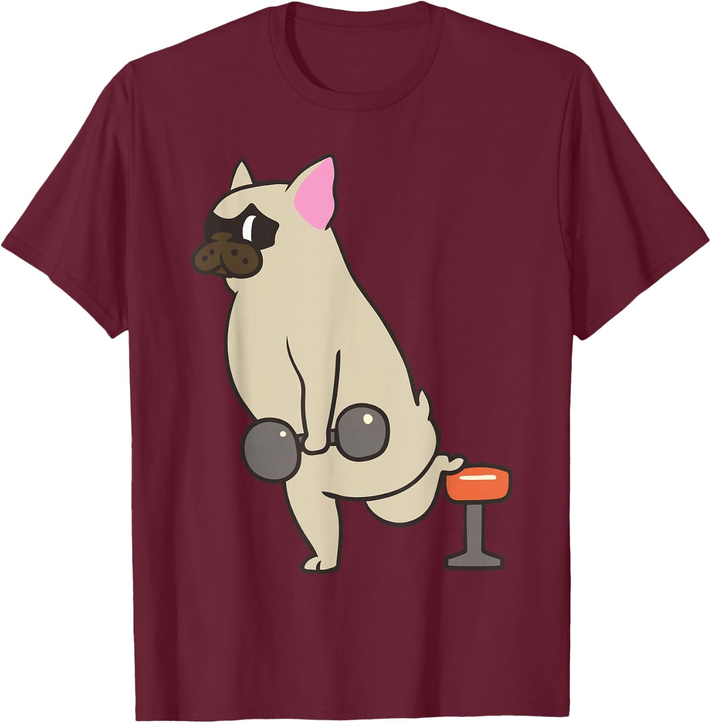 Bulgarian split squat Frenchie T-Shirt - T-Shirt | Maroon