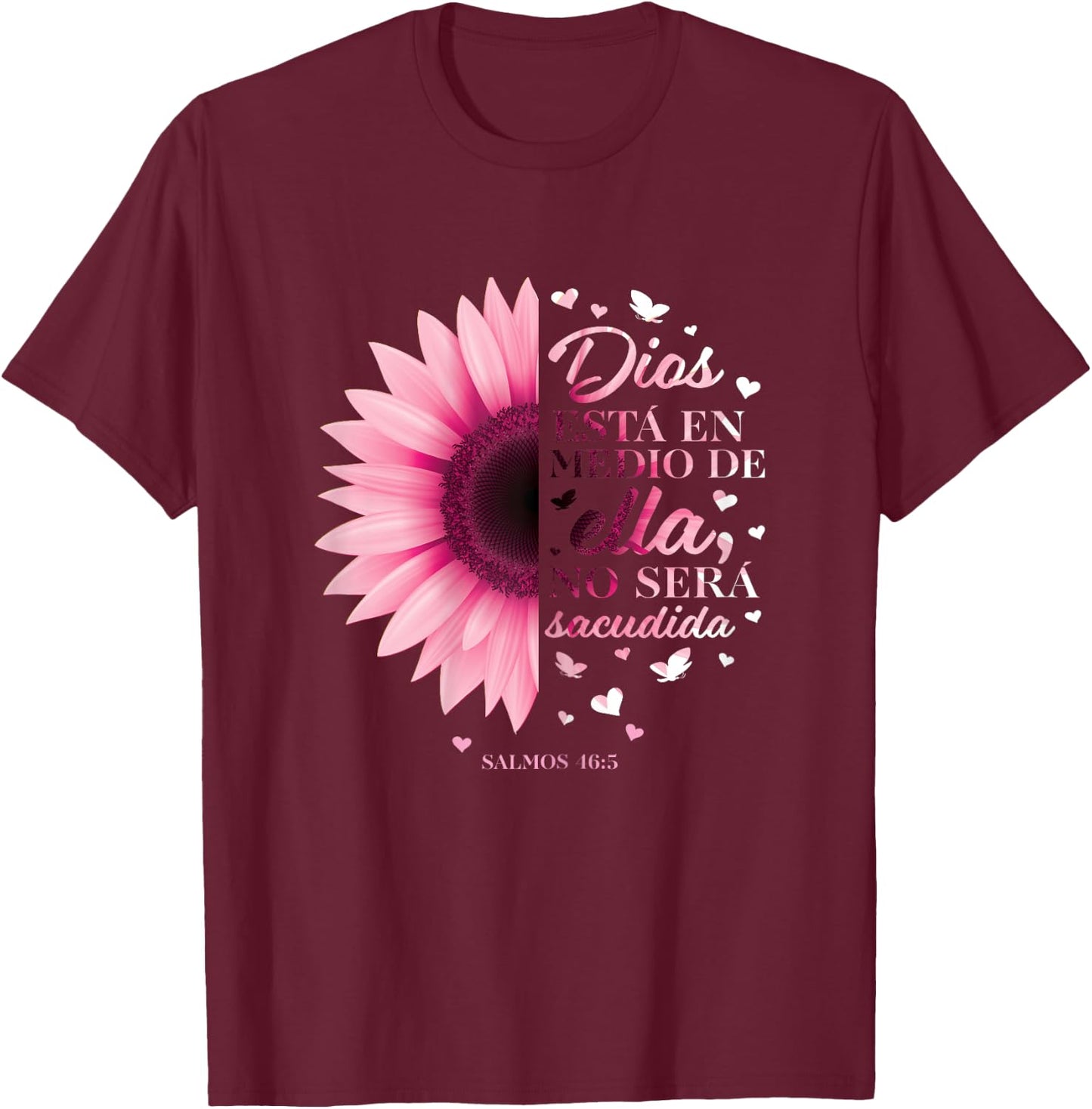 Christian Gifts Women Spanish Religious Gift Verse Espanol T-Shirt - T-Shirt | Maroon