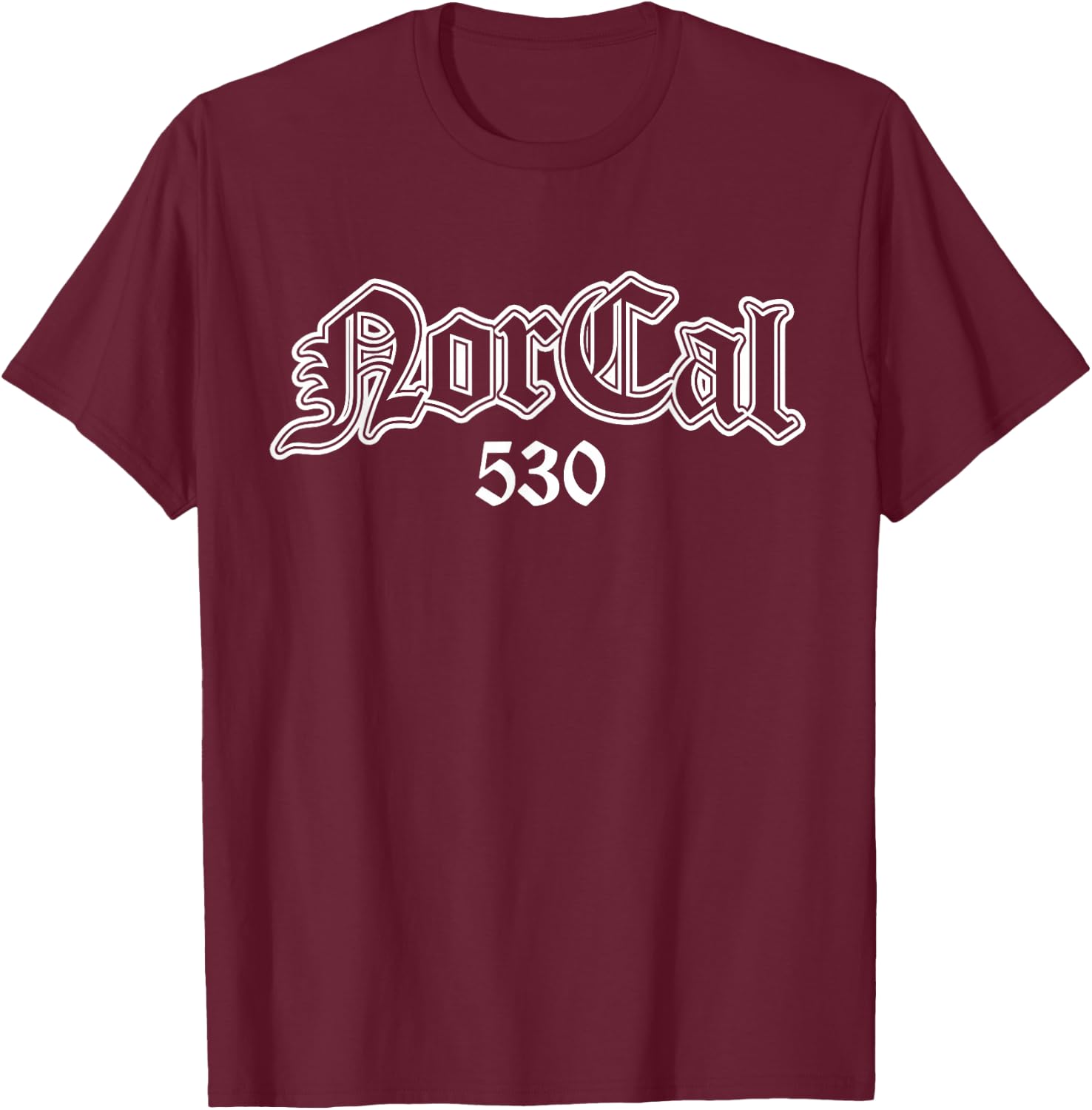Norcal 530 Northern California T-Shirt - T-Shirt | Maroon