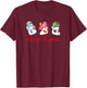 Care Bears Merry Christmas Stockings Retro Cartoon T-Shirt - T-Shirt | Maroon