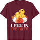 River Tubing I Pee In The River Float Trip Floating Duck T-Shirt - T-Shirt | Maroon