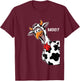 Turkey Moo Funny Thanksgiving Turkey Dressed As A Cow T-Shirt - T-Shirt | Maroon