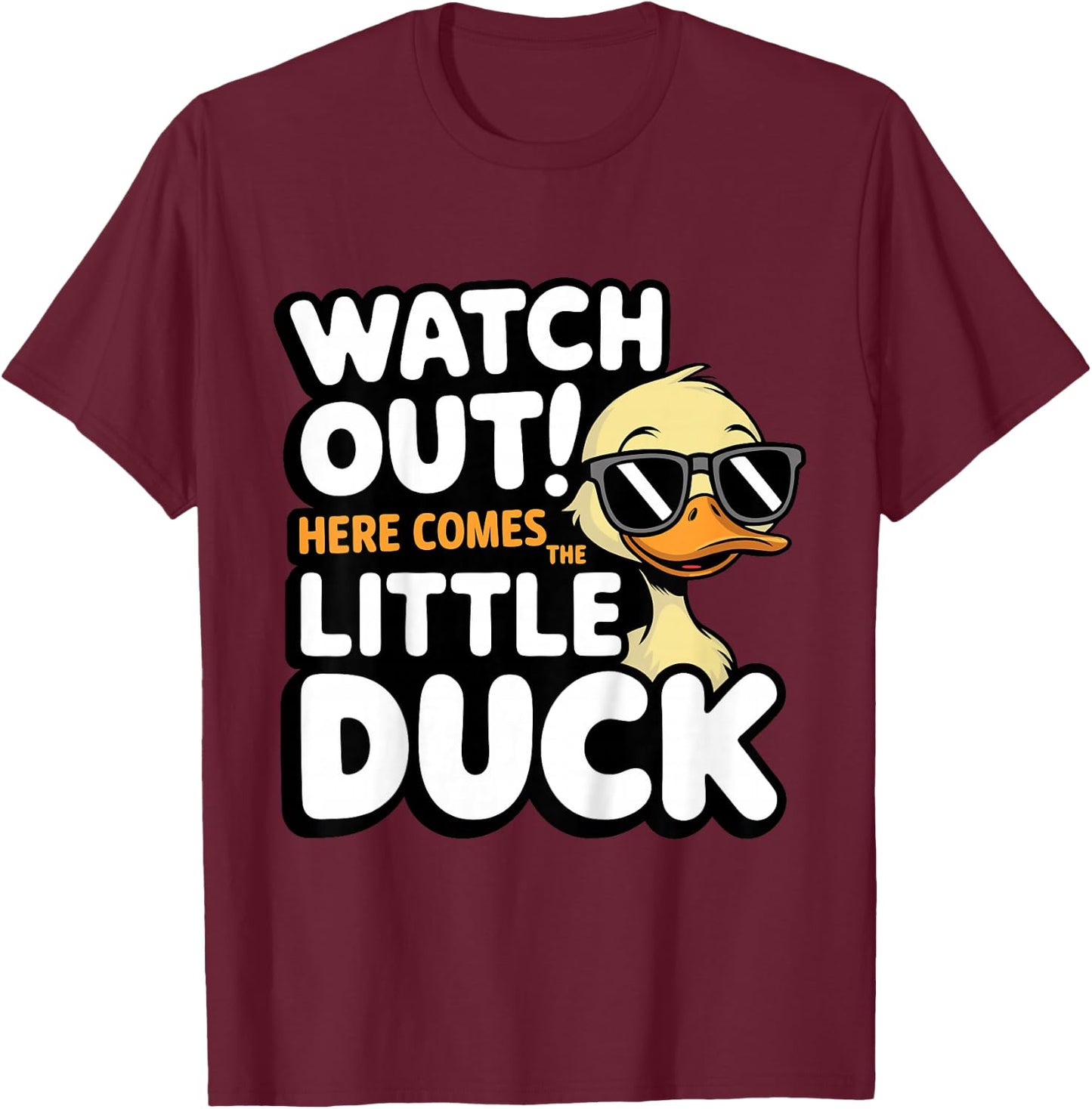 Children Duck Kids T-Shirt - T-Shirt | Maroon