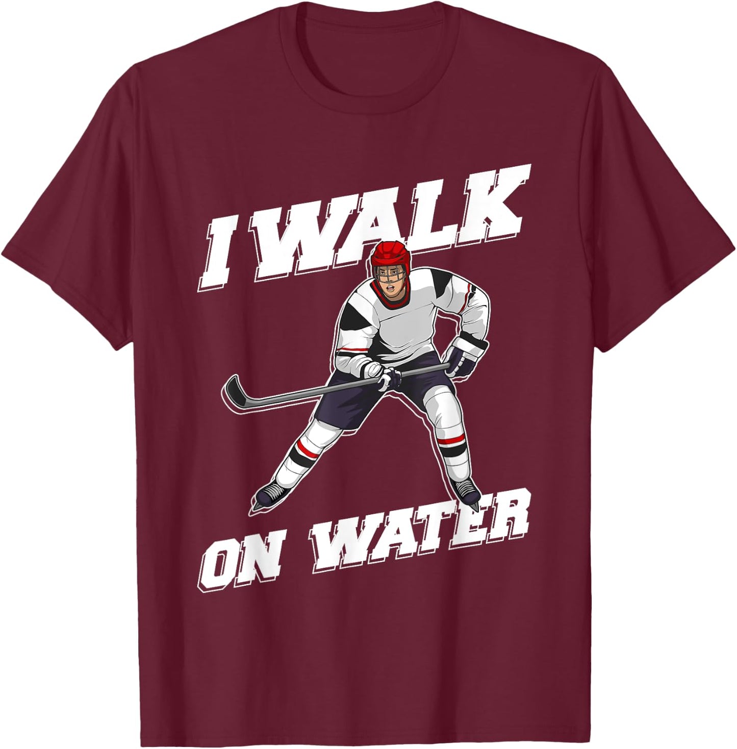 Cool Ice Hockey Player Art Women Ice Hockey Lover T-Shirt - T-Shirt | Maroon