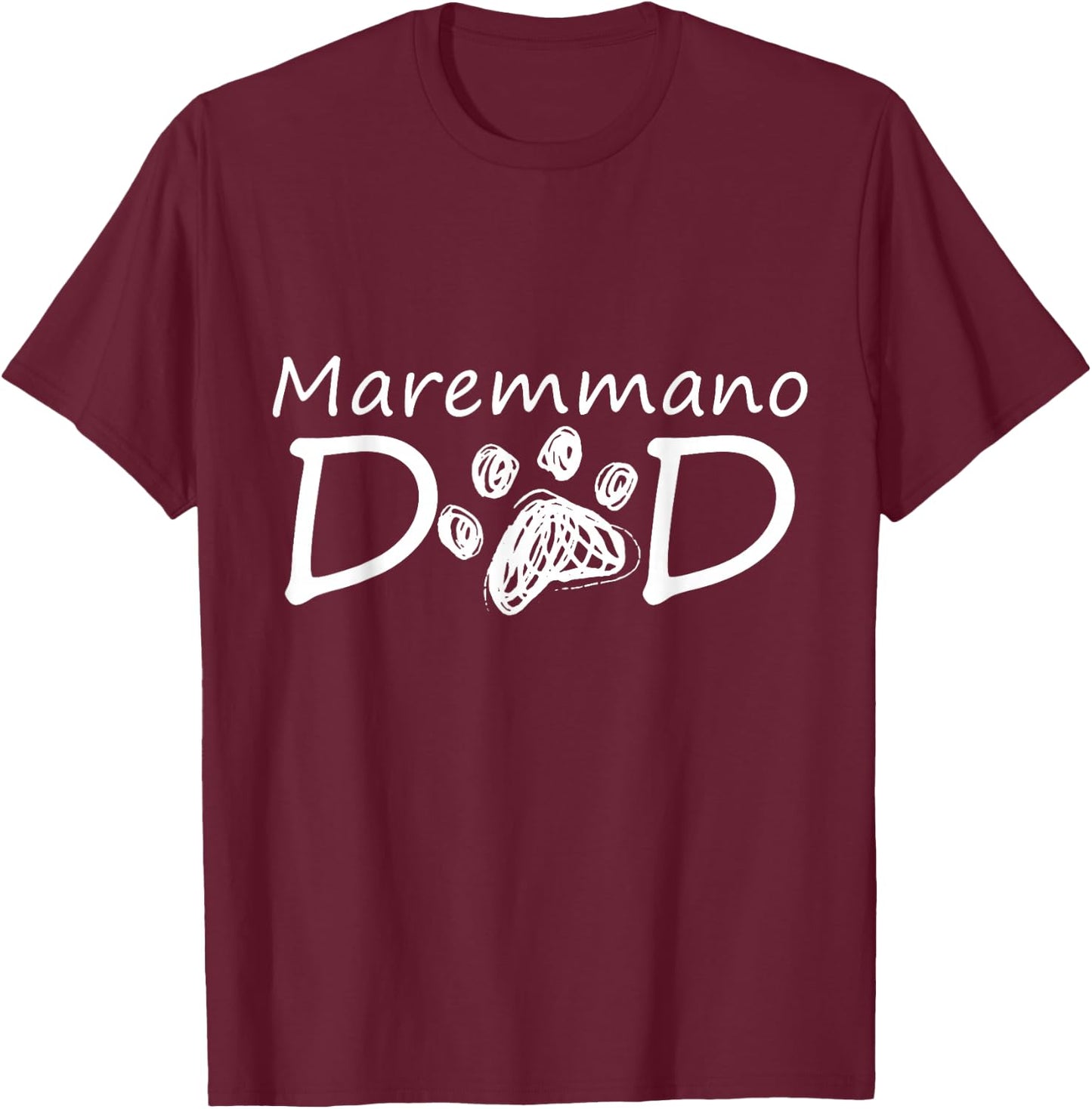 Maremmano Papa Besitzer Hund Papa Rasse Welpe Vater Papa T-Shirt - T-Shirt | Maroon