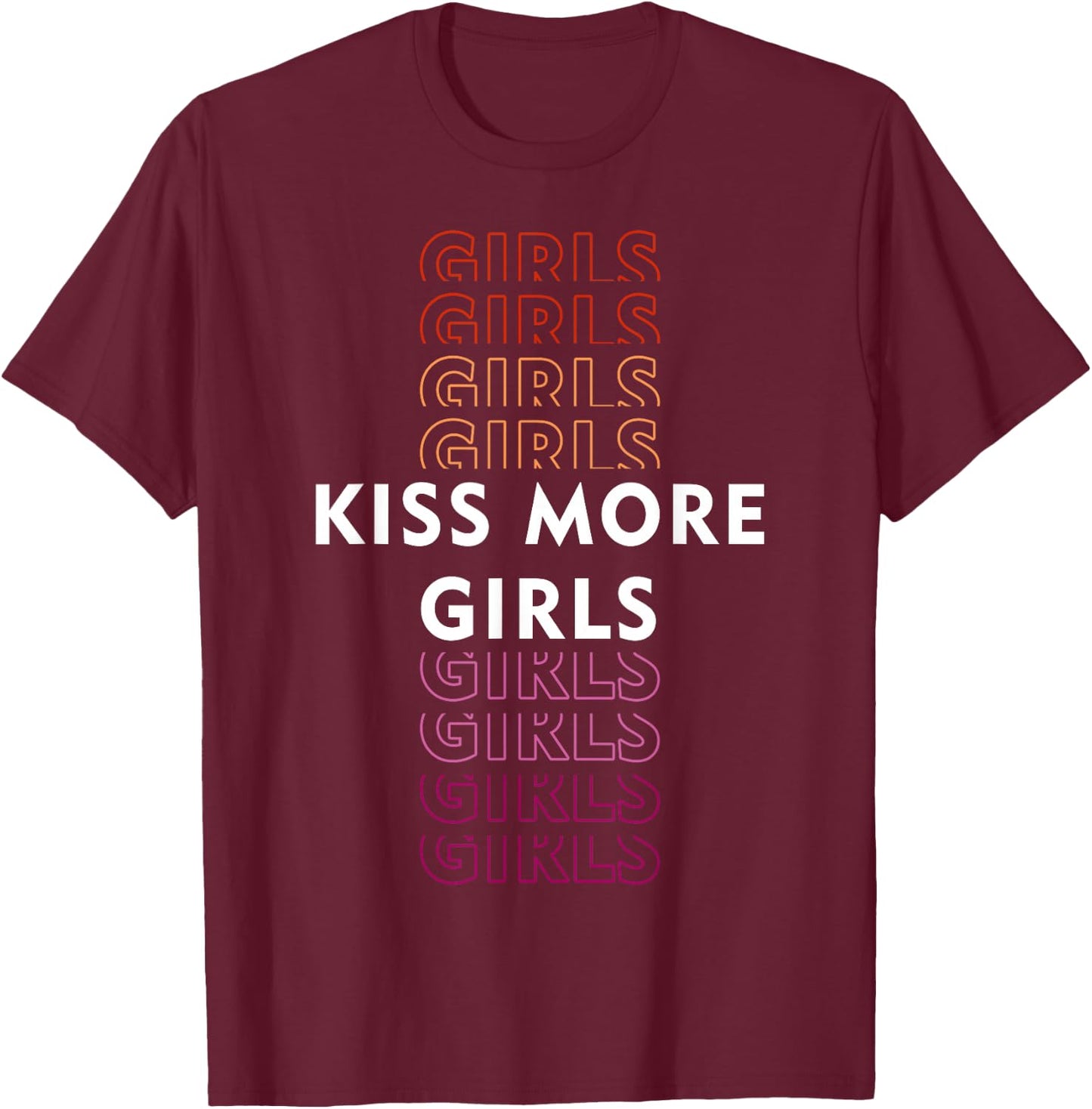 Playful Lesbian Pride with Bold and Fun Style T-Shirt - T-Shirt | Maroon