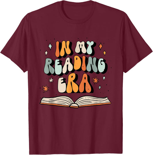 In My Reading Era | Book Reading T-Shirt - T-Shirt | Maroon