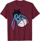 Disney Winnie the Pooh Eeyore Happy Big Face Costume , black T-Shirt - T-Shirt | Maroon