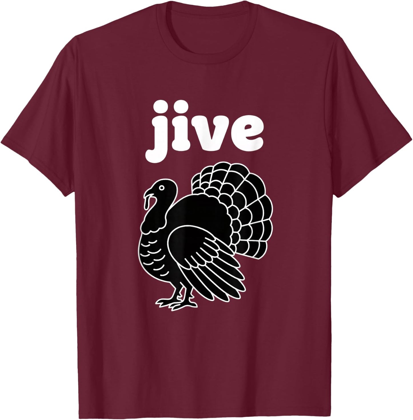 Jive Thanksgiving Turkey Retro Vintage Turkey Day Design T-Shirt - T-Shirt | Maroon