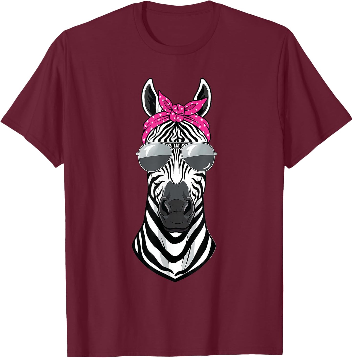 Zebra T-Shirt - T-Shirt | Maroon