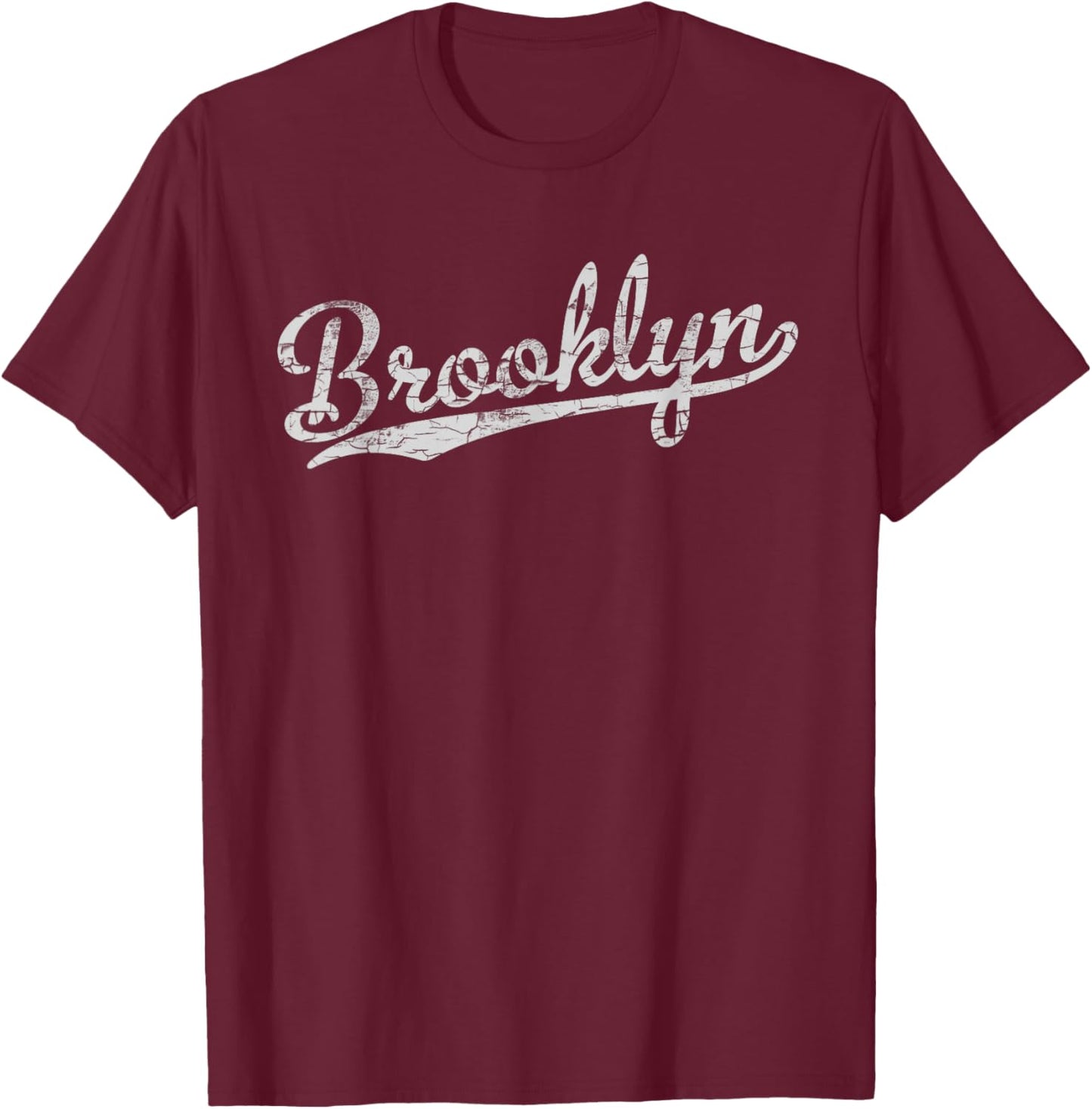 Cool Retro Vintage Brooklyn NY T-Shirt - T-Shirt | Maroon