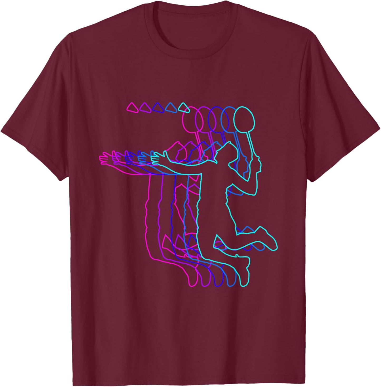 Badminton Player Gift Clothes For Boys Youth Men Kids Teens T-Shirt - T-Shirt | Maroon