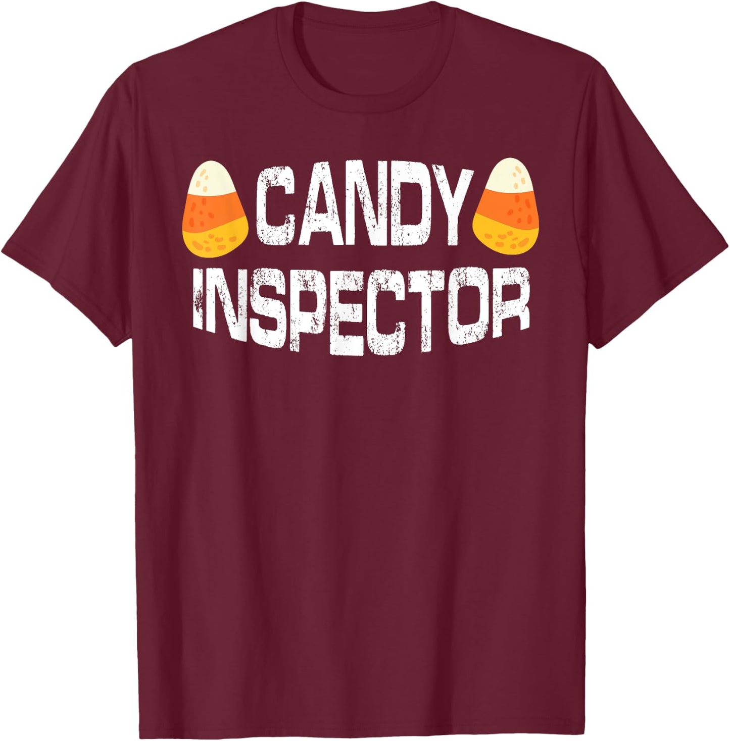 Halloween Candy Corn Inspector T Shirt Funny Gift Women T-Shirt - T-Shirt | Maroon