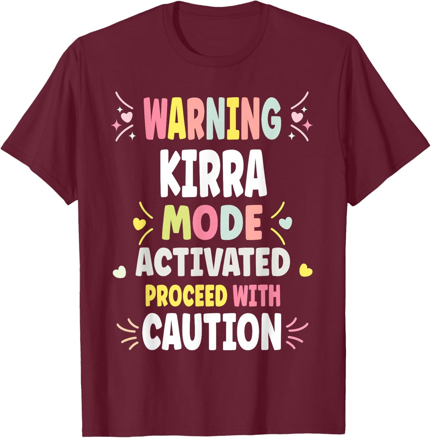 KIRRA Personalized Women's Gift Custom KIRRA T-Shirt - T-Shirt | Maroon