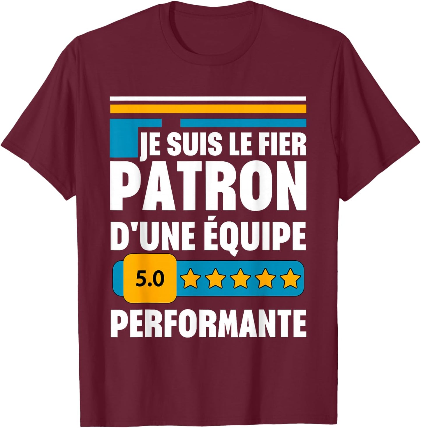 Funny Gift boss, original idea for team leader , Black, S T-Shirt - T-Shirt | Maroon