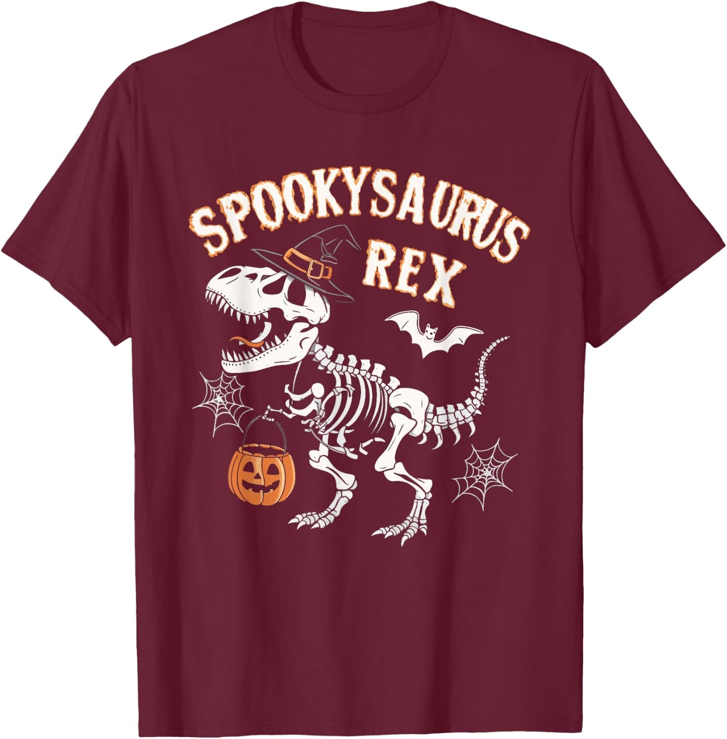 Spookysaurus Rex T-Shirt - T-Shirt | Maroon