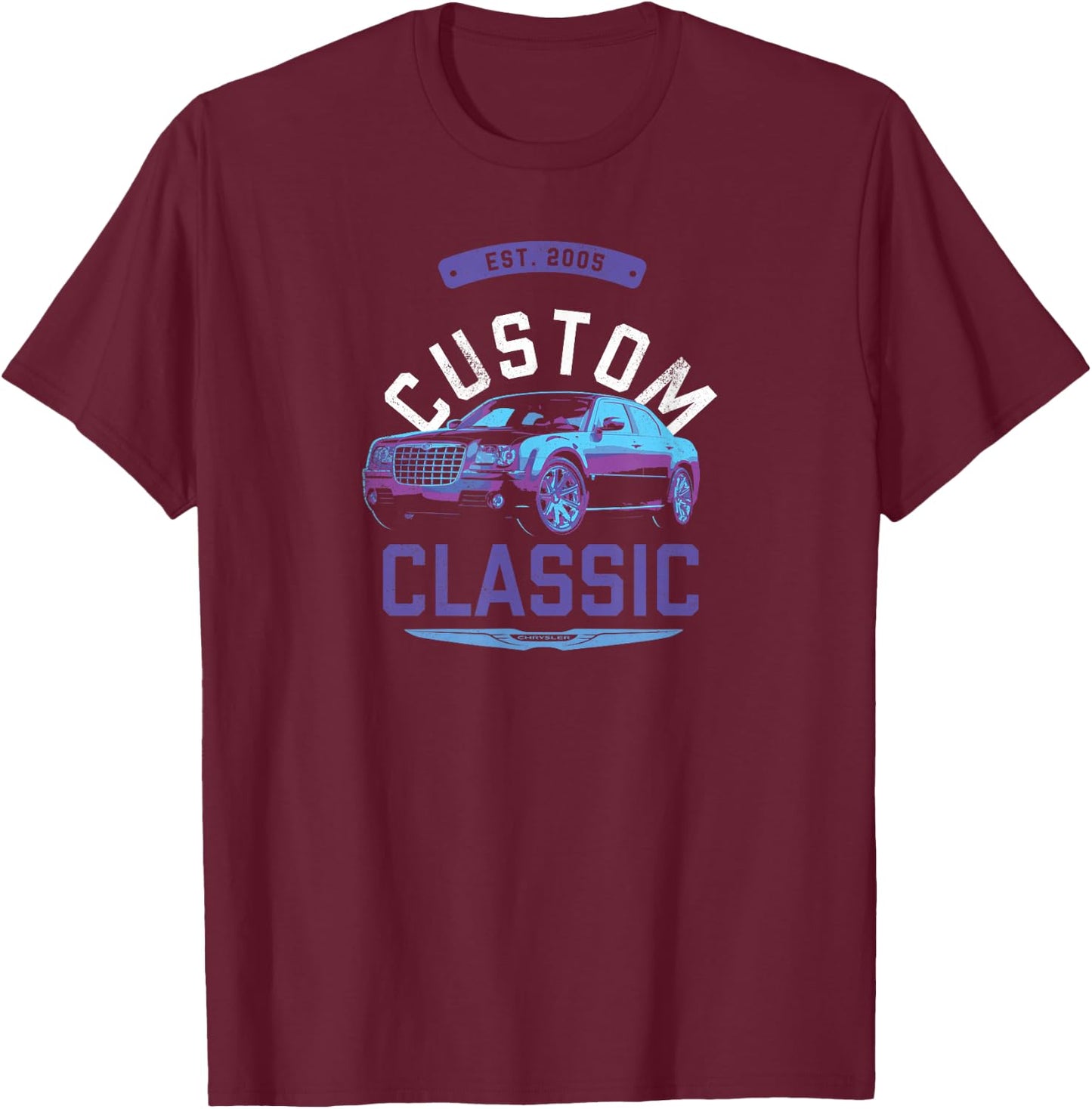 Chrysler 300 Custom Classic , Black, S T-Shirt - T-Shirt | Maroon