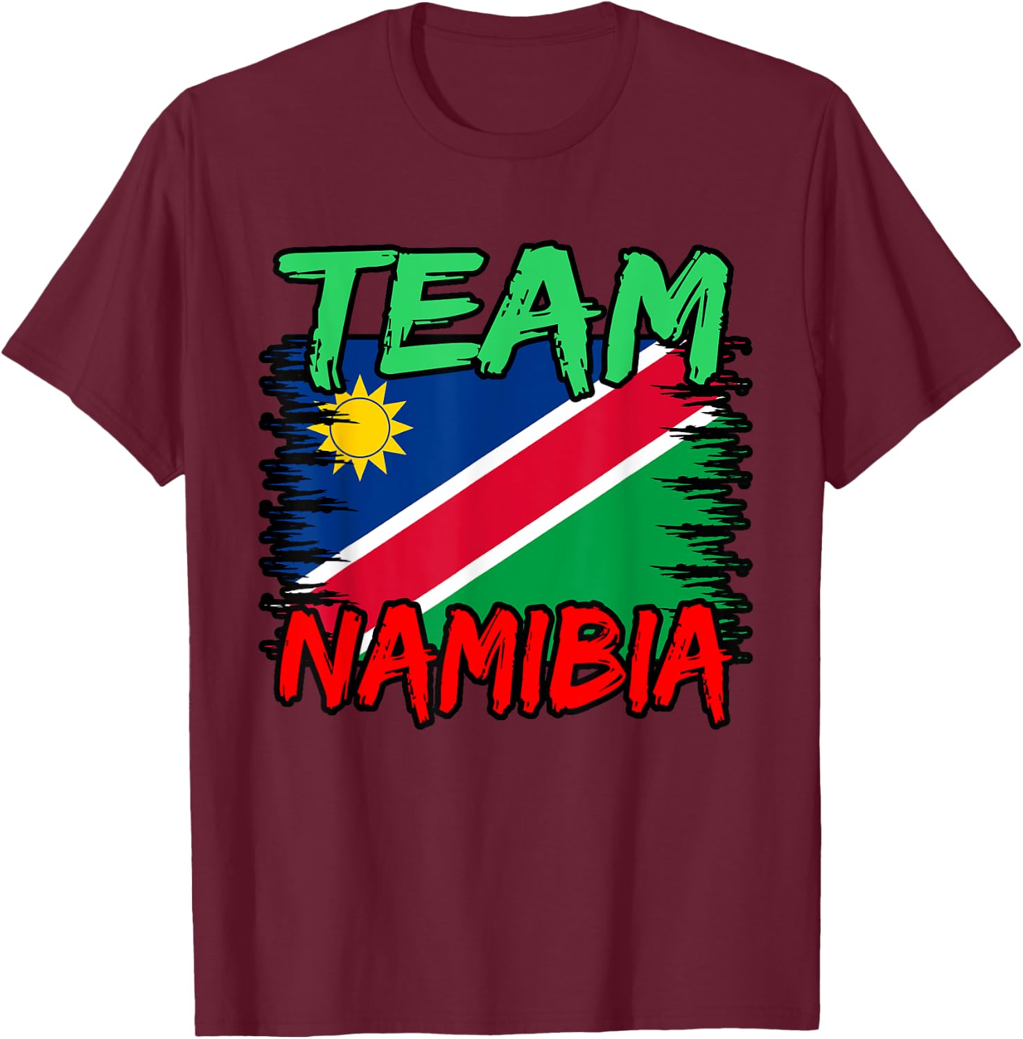 Team Namibia T-Shirt - T-Shirt | Maroon