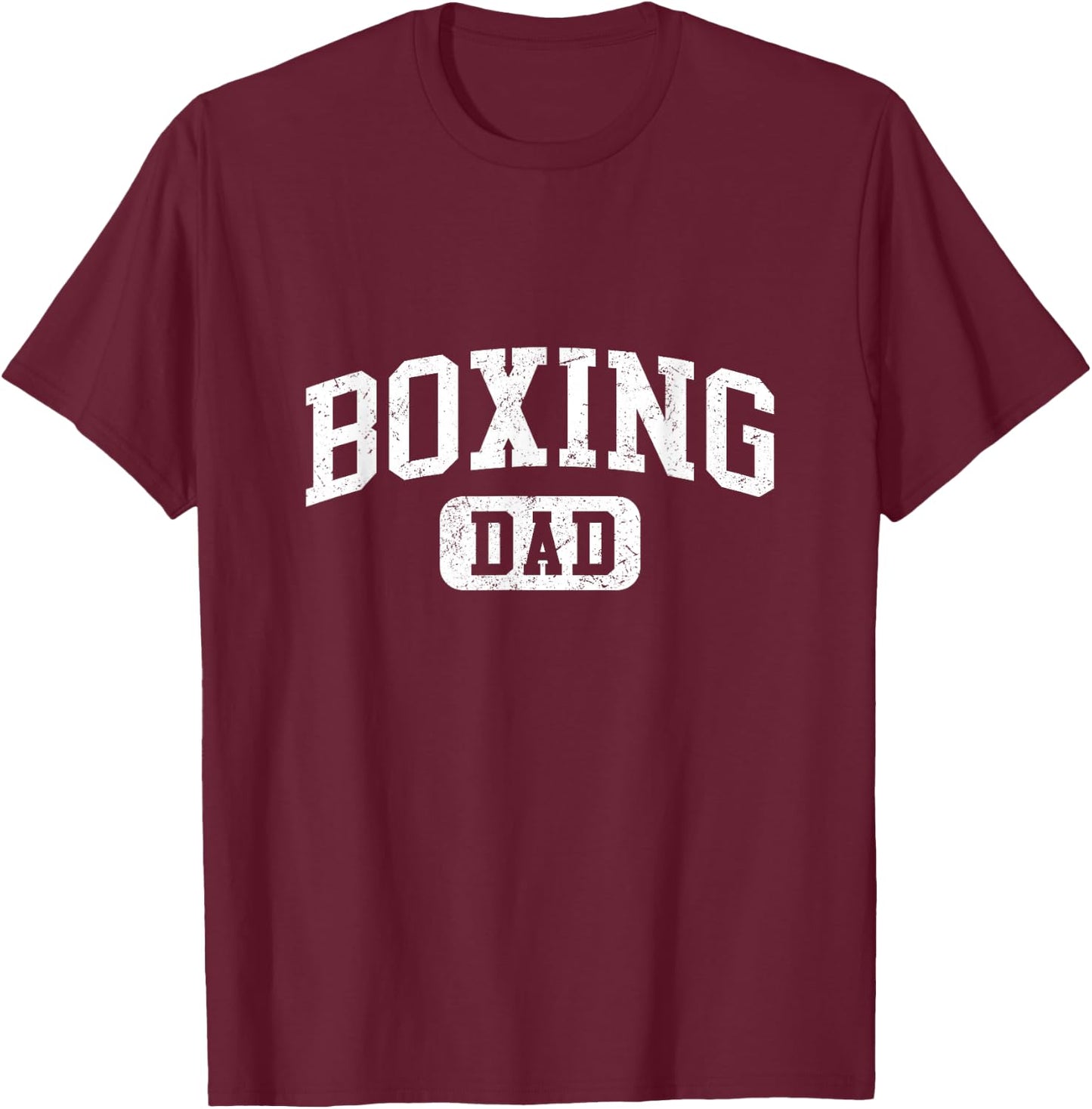 Boxing Dad Funny Lettering Style Fathers Day Daddy T-Shirt - T-Shirt | Maroon